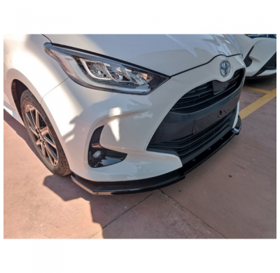 Spoiler delantero apto para Toyota Yaris (P21) 2020- (ABS negro brillante)