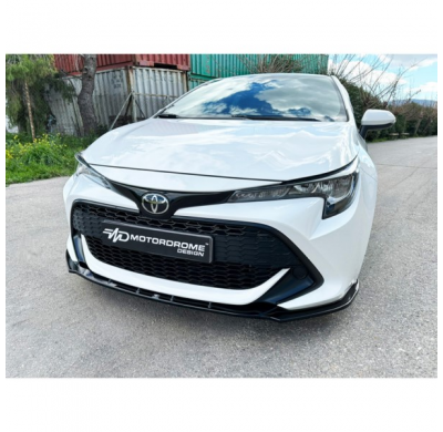 Spoiler delantero apto para Toyota Corolla (E21) Hatchback & Touring 2019- (ABS negro brillante)