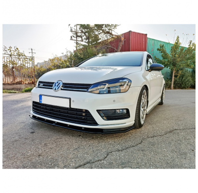 Spoiler delantero apto para Volkswagen Golf VII R / R-Line 2012-2017 (ABS negro brillante) AUTOSTYLE