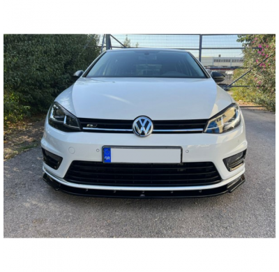 Spoiler delantero apto para Volkswagen Golf VII R / R-Line 2012-2017 (ABS negro brillante) AUTOSTYLE