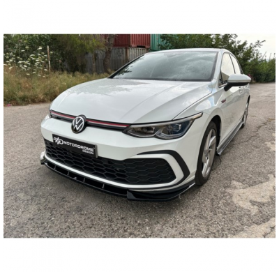 Spoiler delantero apto para Volkswagen Golf VIII (CD1) GTI/ R-Line 2020- (ABS Gloss Black)