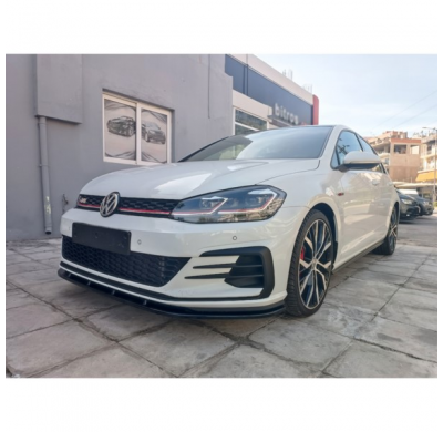 Spoiler delantero apto para Volkswagen Golf 7.5 GTI 2017-2020 (ABS negro brillante)