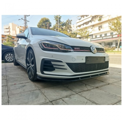 Spoiler delantero apto para Volkswagen Golf 7.5 GTI 2017-2020 (ABS negro brillante)