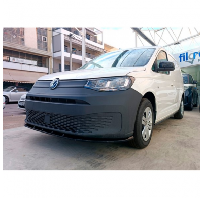 Spoiler delantero apto para Volkswagen Caddy V Furgón/MPV 2021- (ABS Negro Brillo)