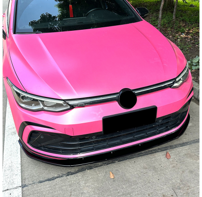 Faldón de alerón delantero para Volkswagen Golf VIII GTi/GTD/R/R-Line 2020- (ABS negro brillante)