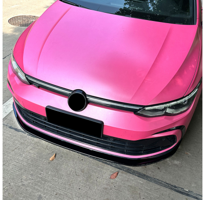 Faldón de alerón delantero para Volkswagen Golf VIII GTi/GTD/R/R-Line 2020- (ABS negro brillante)