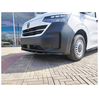 Alerón delantero Motordrome V.1 compatible con Volkswagen Transporter T7 y T7 Caravelle 2024- (ABS negro brillante)