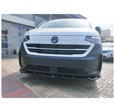 Alerón delantero Motordrome V.2 compatible con Volkswagen Transporter T7 y T7 Caravelle 2024- (ABS negro brillante)