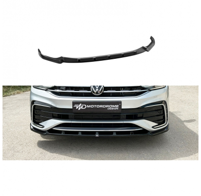 Alerón delantero Motordrome compatible con Volkswagen Tiguan II (AD1) R / R-Line Facelift 2020-2024 (ABS negro brillante)