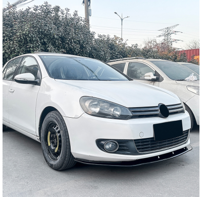 Spoiler delantero AutoStyle compatible con Volkswagen Golf VI 2008-2012 (excepto GTi/R) (ABS negro brillante)