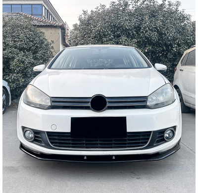 Spoiler delantero AutoStyle compatible con Volkswagen Golf VI 2008-2012 (excepto GTi/R) (ABS negro brillante)
