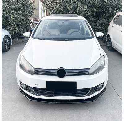 Spoiler delantero AutoStyle compatible con Volkswagen Golf VI 2008-2012 (excepto GTi/R) (ABS negro brillante)