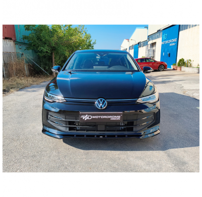 Spoiler delantero Motordrome compatible con Volkswagen Golf 8 Facelift 2024- incl. Variant (ABS Negro Brillante)