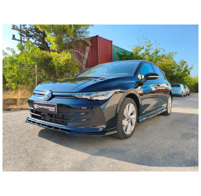 Spoiler delantero Motordrome compatible con Volkswagen Golf 8 Facelift 2024- incl. Variant (ABS Negro Brillante)