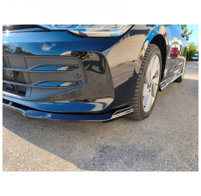 Spoiler delantero Motordrome compatible con Volkswagen Golf 8 Facelift 2024- incl. Variant (ABS Negro Brillante)