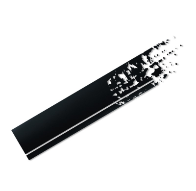 Foliatec Cardesign Sticker - Stripes - Negro Mate - Largo 150cm X Ancho 22cm