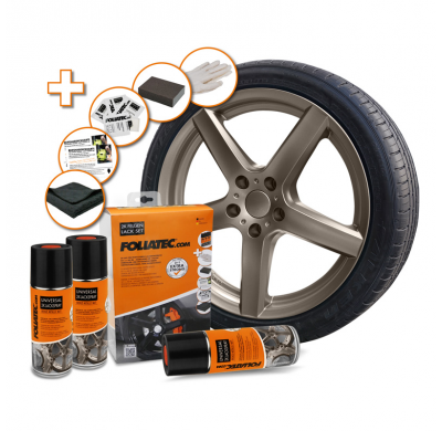 Kit De Pintura En Aerosol Foliatec Universal 2c - Bronce Metalizado Brillante 3x400ml