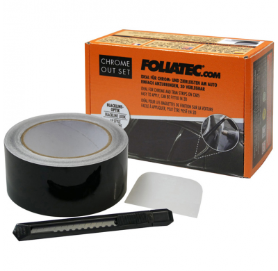 Juego Foliatec 'Chrome Out' Negro Mate - Tira De Lámina 5cm X 15m