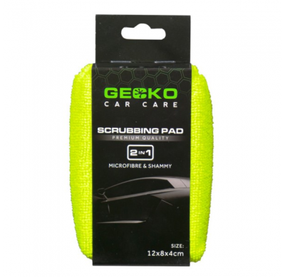 Gecko Estropajo 2en1 con gamuza 12x8x4 cm