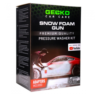 Pistola de espuma Gecko Snow + adaptadores