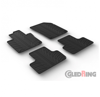 Juego Alfombras De Goma Volvo Xc60 2017- (T Profile 4-Piezas + Clips De Montaje)