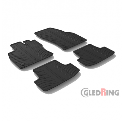 Alfombrillas De Goma Especificas Volkswagen T-Roc 12/2017- (T Profile 4-Piezas + Clips De Montaje)