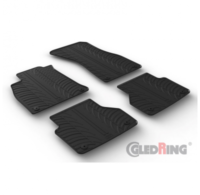 Alfombrillas De Goma Especificas Audi A7 5/2018- (T Profile 4-Pieces + Mounting Clips)