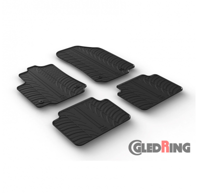 Alfombrillas De Goma Especificas Citroën C3 Aircross 10/2017- (T Profile 4-Piezas + Clips De Montaje)