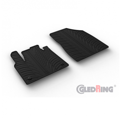 Juego de alfombrillas de goma para Renault Kangoo Cargo 2021- (perfil T 2 piezas) FOLIATEC