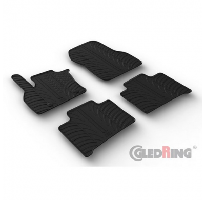 Juego De Alfombrillas Goma Valido Para Renault Zoe Ii 2019- (Perfil T 4 Piezas + Clips De Montaje)