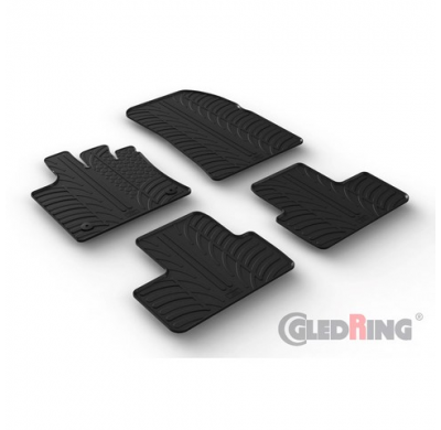 Juego De Alfombrillas De Goma Renault Captur Ii 1/2020- (T Profile 4-Pieces + Mounting Clips)