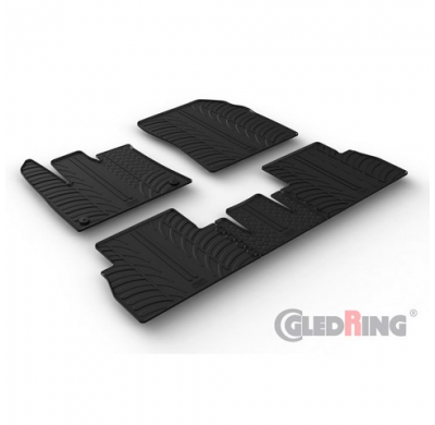 Juego Alfombrillas Goma Especificas Opel Combo Tour (Mpv) 5-Doors 9/2018- (T Profile 5-Pieces + Mounting Clips)