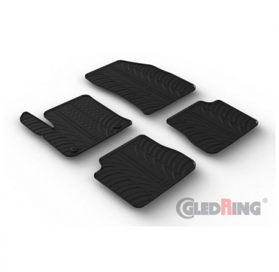 Juego De Alfombrillas Goma Valido Para Peugeot E-2008 Ii 2020- (Perfil T 4 Piezas + Clips De Montaje)