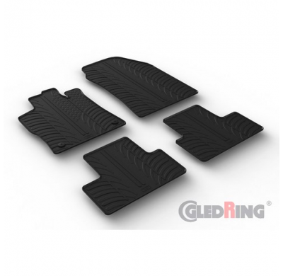 Juego De Alfombrillas De Goma Para Peugeot 308 Iii Hb 5 Puertas 2021- (Perfil T 4 Piezas + Clips De Montaje)