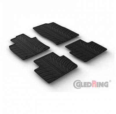 Juego De Alfombrillas De Goma  Mazda Cx-30 8/2019- (Perfil En T 4 Piezas + Clips De Montaje)