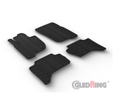 Juego De Alfombrillas De Goma Mitsubishi L200 (Triton) 2015-2019 & Fl 2019- (T Profile 4-Pieces + Mounting Clips)