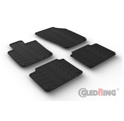 Juego Alfombrillas Goma Especificas Volvo S90/V90 2016- (T Profile 4-Pieces + Mounting Clips)