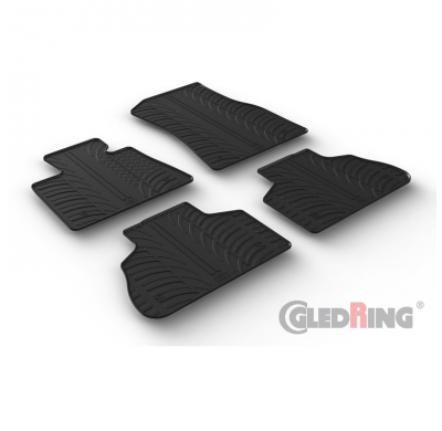 Juego Alfombrillas Goma Especificas Bmw X5 (G05) 2018- (T Profile 4-Pieces + Mounting Clips)