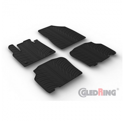 Juego De Alfombrillas De Goma Para Mercedes Citan Tourer (W420) 2021- (Perfil G 4 Piezas + Clips De Montaje)