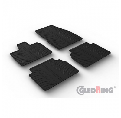 Juego De Alfombrillas Goma Valido Para Bmw I3 (I01) 2013- (Perfil T 4 Piezas + Clips De Montaje)