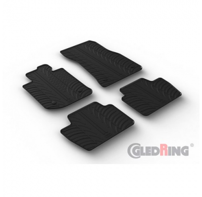 Juego De Alfombrillas De Goma Para Bmw Serie 4 (G22) Coupé 2020- (Perfil T 4 Piezas + Clips De Montaje)