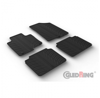 Alfombrillas De Goma Validas Para Kia Optima Sw/Sedan/Phev 2017- (T Profile 4-Piezas + Mounting Clips)