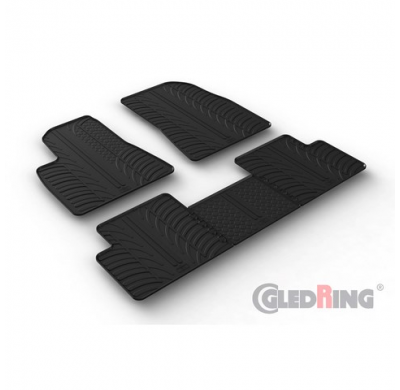 Juego De Alfombrillas De Goma  Tesla Modelo 3 2017- (Perfil T 5-Piezas)