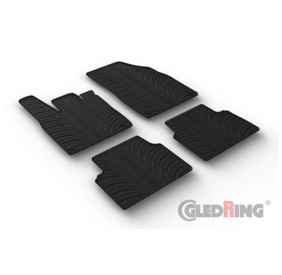 Juego De Alfombrillas Goma Valido Para Volkswagen Id.3 2020- (Perfil T 4 Piezas + Clips De Montaje)