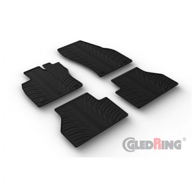 Juego De Alfombrillas Goma Valido Para Volkswagen Caddy V Mpv 2020- (Perfil T 4 Piezas + Clips De Montaje)