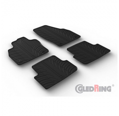 Juego De Alfombrillas De Goma Para Volkswagen Taigo 2021- (Perfil T 4 Piezas + Clips De Montaje)