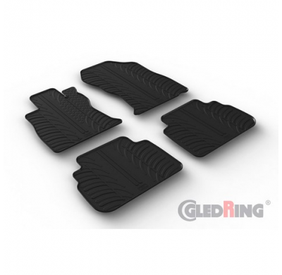 Juego De Alfombras De Goma Para Subaru Forester (Sk) 2018- (Perfil En T 4 Piezas + Clips De Fijación)