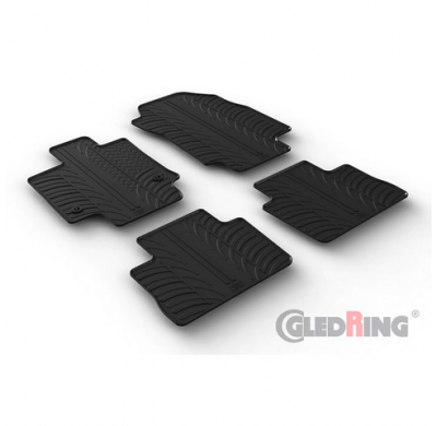 Juego De Alfombrillas De Goma  Toyota Rav4 Hybrid 2/2019- (Perfil T De 4 Piezas + Clips De Montaje)