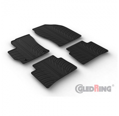 Juego De Alfombrillas De Goma  Toyota Corolla Touring Sports Hybrid 12/2018- (Perfil T 4-Piezas + Clips De Montaje)