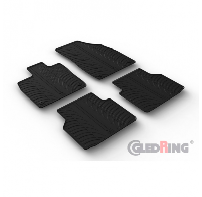 Juego De Alfombrillas De Goma Para Coche Apto Para Audi Q4 E-Tron (F4b) Y Sportback (F4n) 2021- (Perfil T 4 Piezas + Clips De Mo